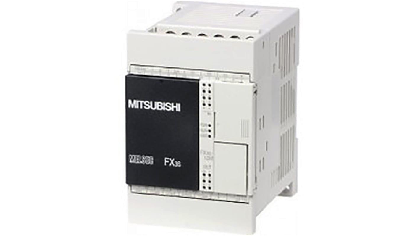 Mitsubishi Electric FX3S Series PLC CPU for Use with FX3 Series, Relay Output, 6 (Sink/Source)-Input, Sink, Source Input