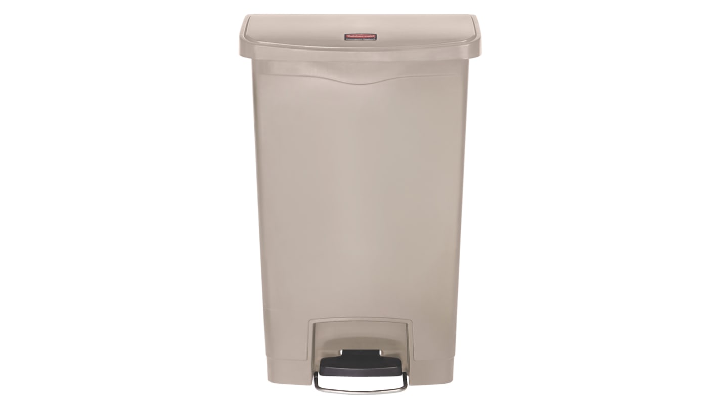 Rubbermaid Commercial Products Slim Jim 50L Beige Pedal PE Waste Bin