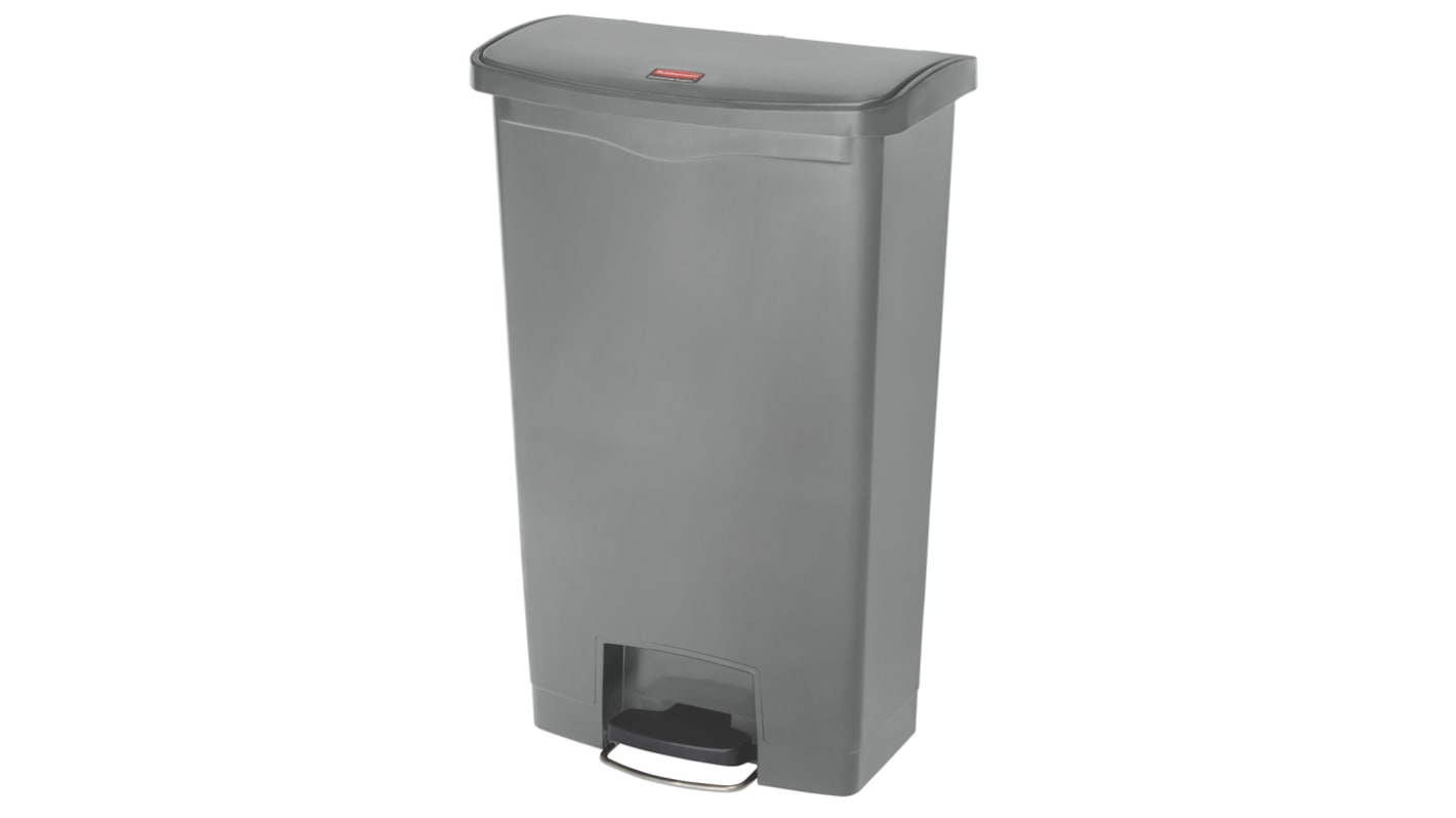 Rubbermaid Commercial Products PE Mülleimer 68L Grau T 499.6mm H. 802.6mm B. 310.6mm, mit Deckel