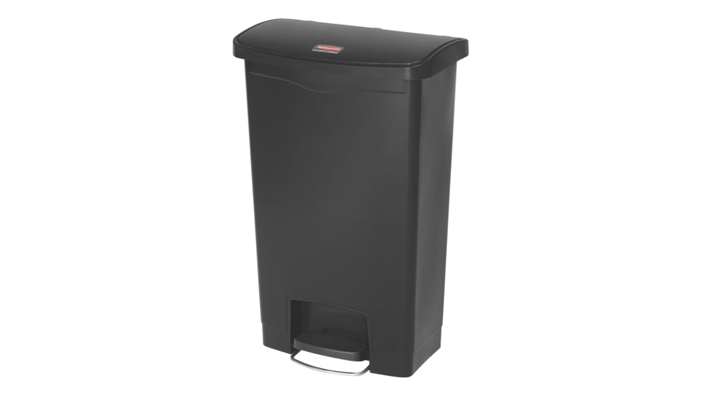 Rubbermaid Commercial Products Slim Jim 50L Black Pedal PE Waste Bin