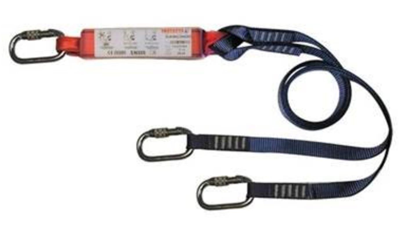 Protecta nicht verstellbar Karabiner Schrauben Fallschutz Polyester Dehnbarer Falldämpfer, Gew.Bel. 100kg, 1.5m