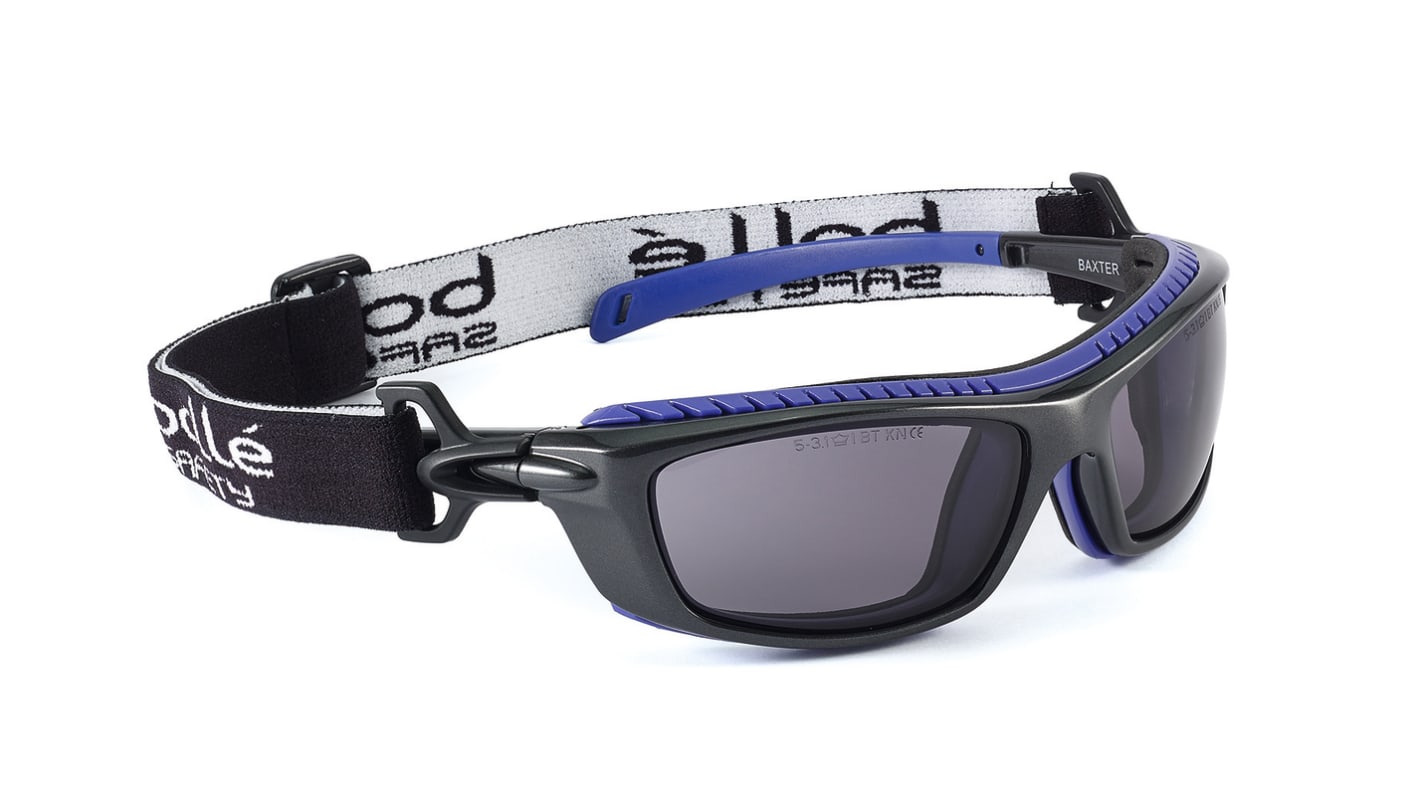 Bolle Safety BAXTER Anti-Mist Safety Glasses, Smoke PC Lens