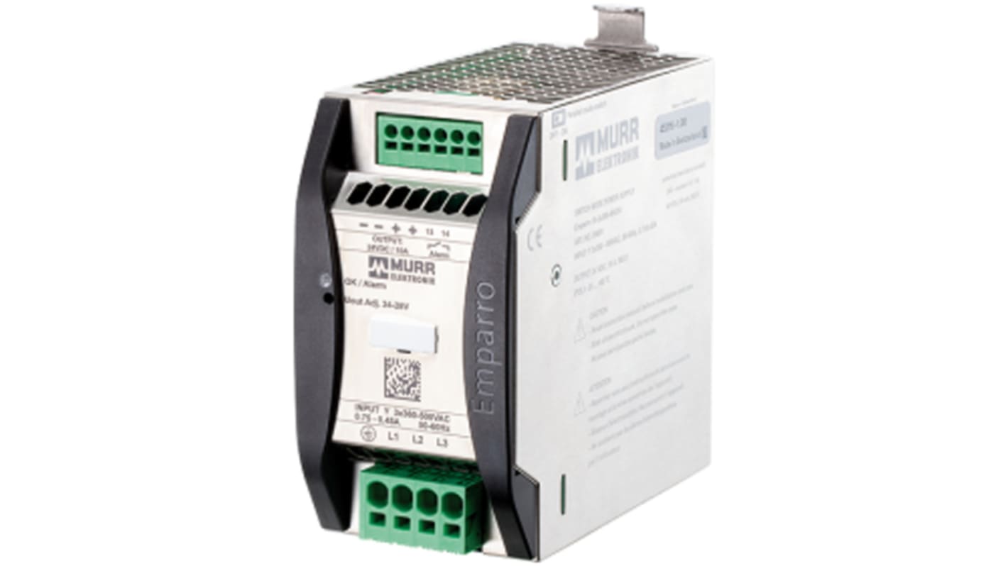 Murrelektronik Limited EMPARRO Switched Mode DIN Rail Power Supply, 400V ac, 24V dc dc Output, 10A Output, 240W