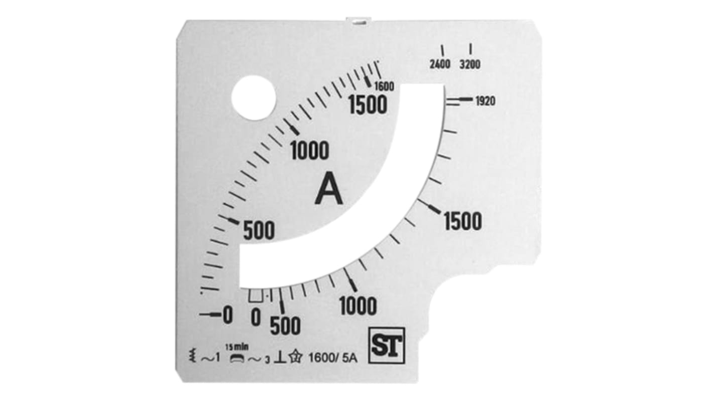 Sifam Tinsley Meter Scale For Use With 96 x 96 Analogue Panel Ammeter