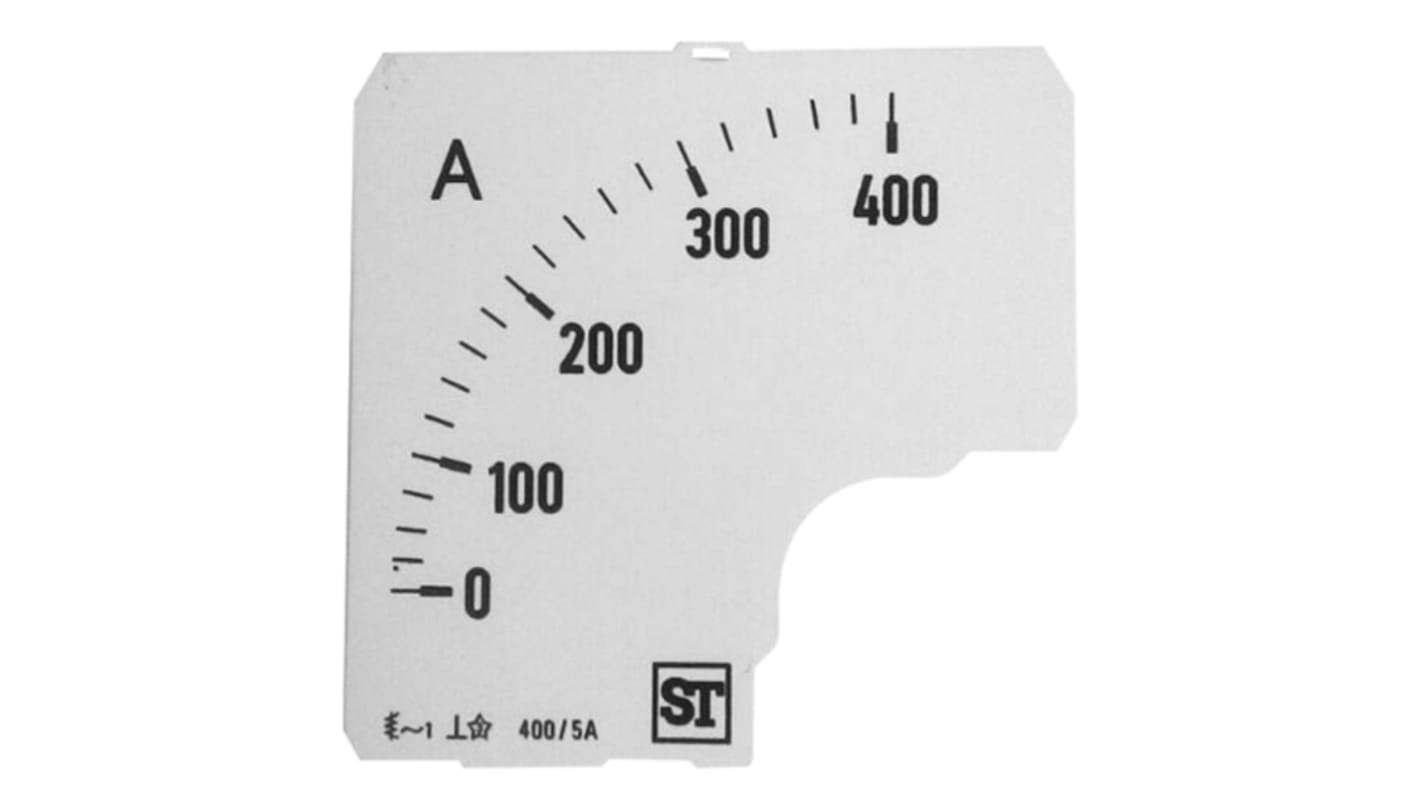 Sifam Tinsley 400A Meter Scale For Use With 72 x 72 Analogue Panel Ammeter