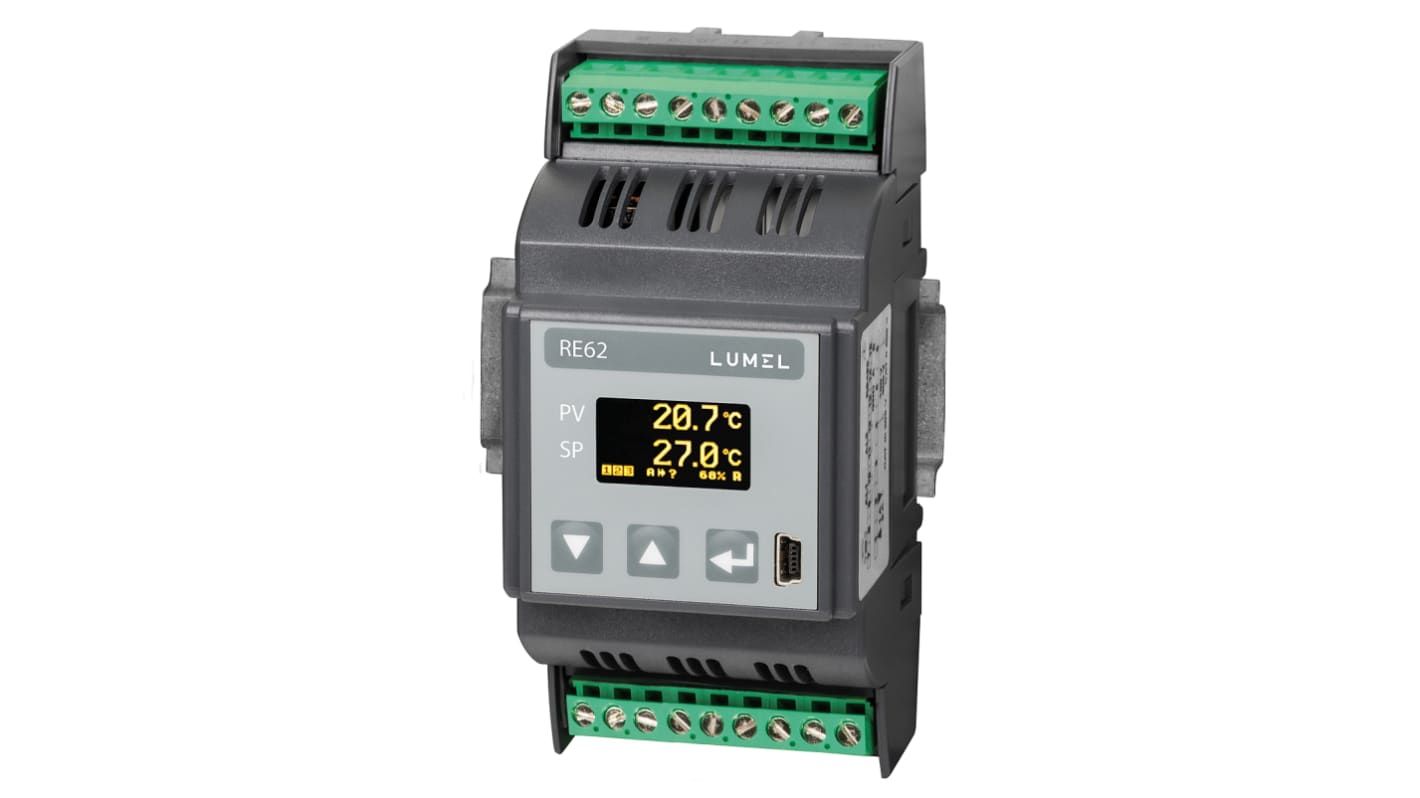 Rs-Online Termoregolatori PID Lumel RE62 20 → 60 V c.c. 53 x 100mm 1 uscita Corrente