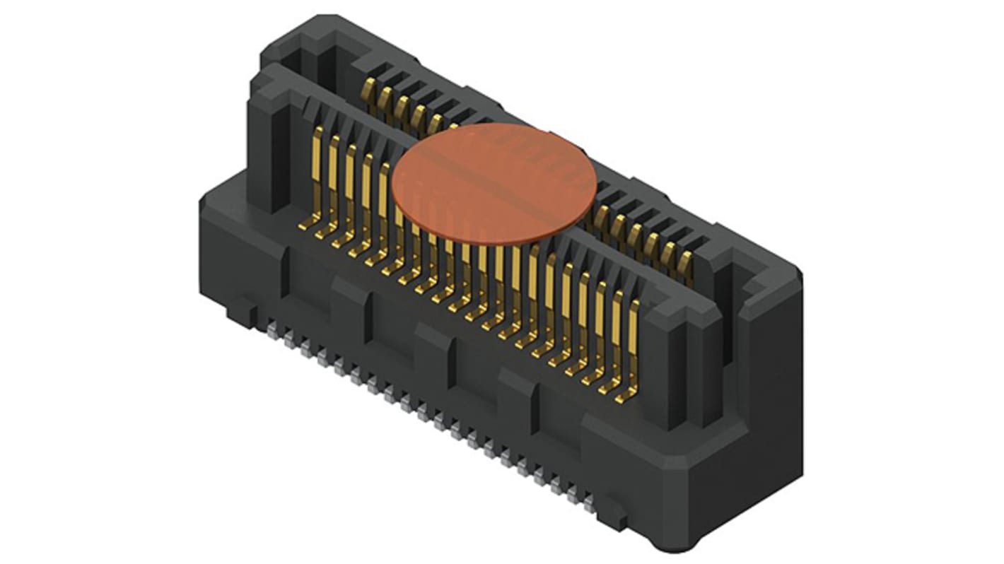 Samtec LSHM Series Straight Surface Mount PCB Header, 60 Contact(s), 0.5mm Pitch, 2 Row(s), Shrouded