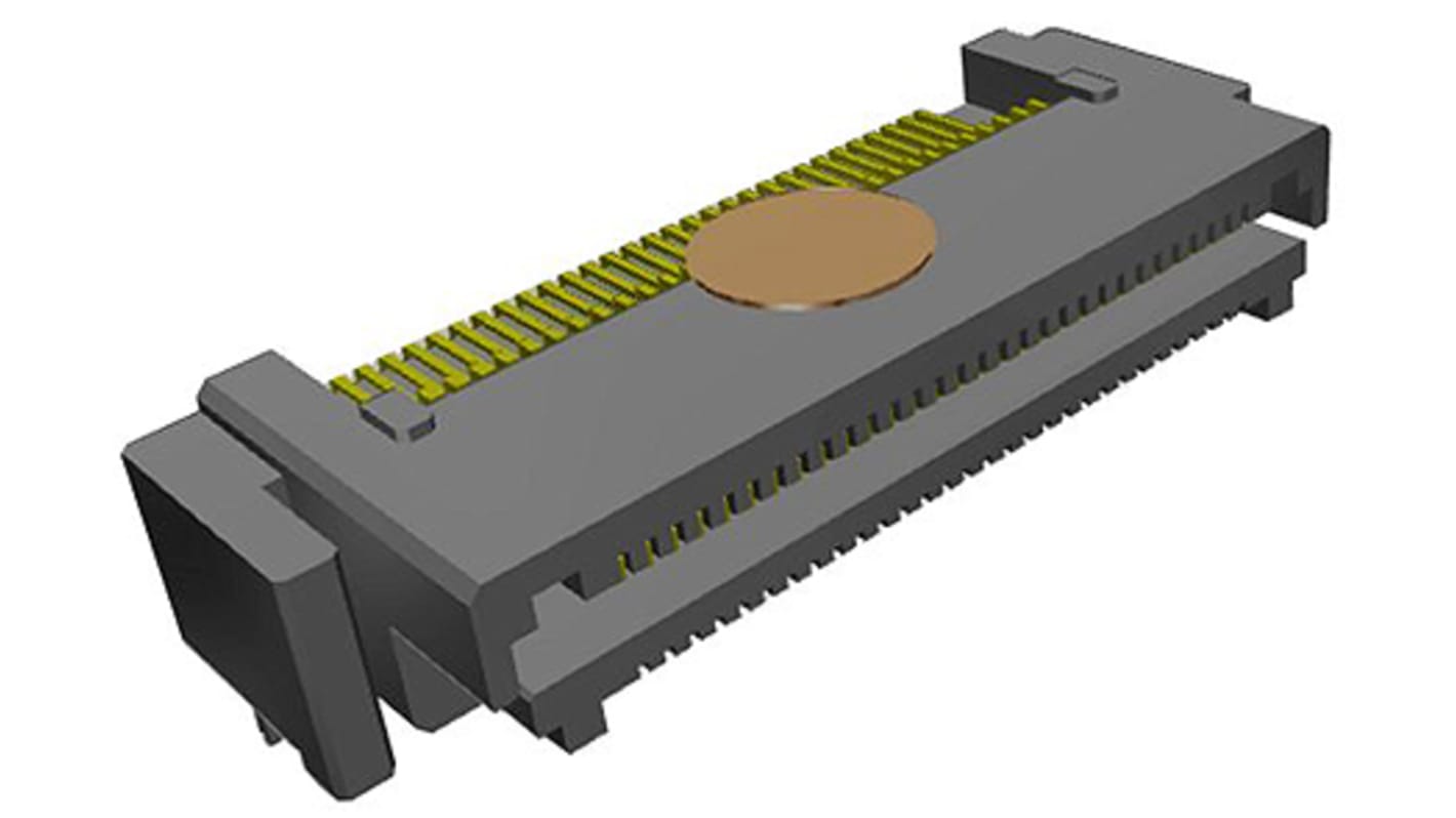 Samtec LSHM Series Right Angle Surface Mount PCB Header, 60 Contact(s), 0.5mm Pitch, 2 Row(s), Shrouded