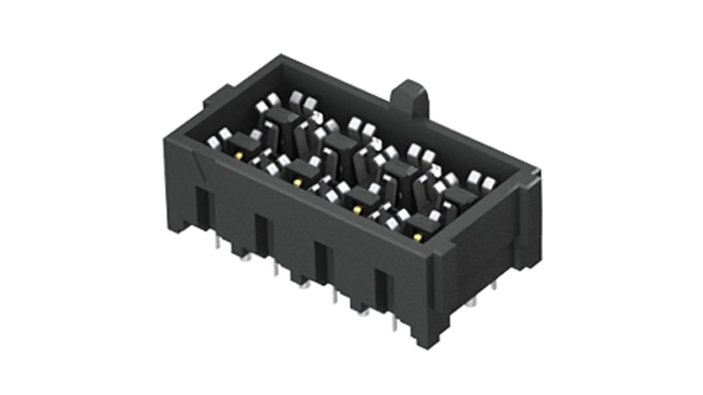 Samtec IJ5 Series Straight Through Hole Mount PCB Socket, 8-Contact, 2-Row, 4mm Pitch, Solder Termination