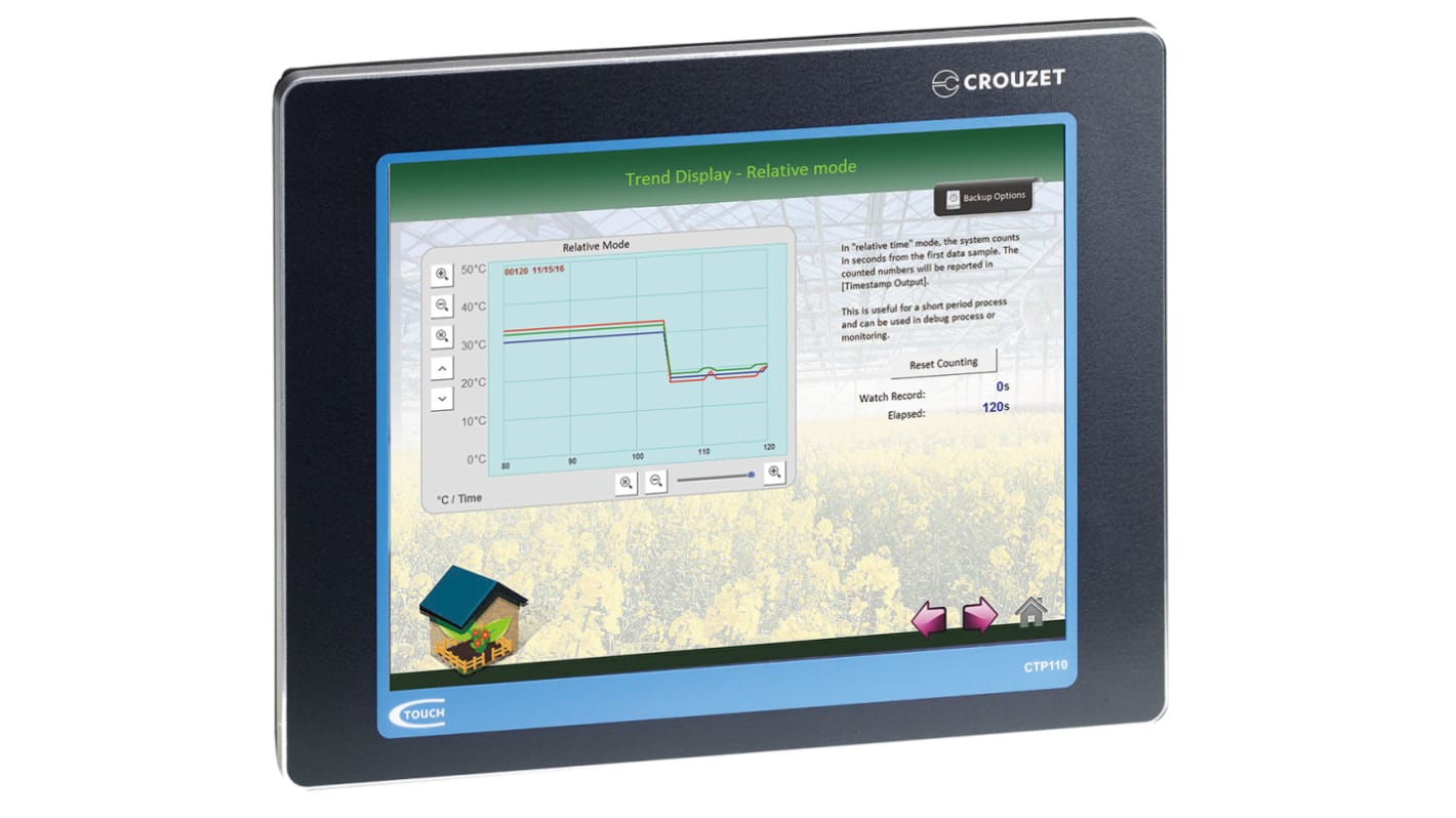 Crouzet em4, Millenium 3 Touch Screen HMI - 9.7 in, LCD Display, 1024 x 768