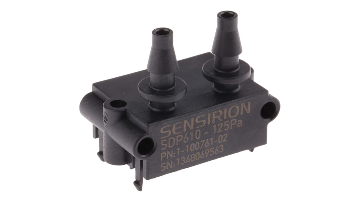 Sensirion 差压压力传感器, -125Pa→125Pa, 3 %精度, I2C输出, PCB（印刷电路板）安装安装, -20°C→+80°C, IP30