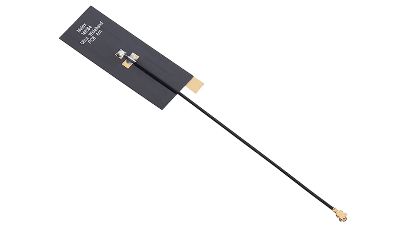 Molex 146184-0200 PCB WiFi Antenna with Micro-Coaxial RF Connector, Ultra Wideband (UWB)