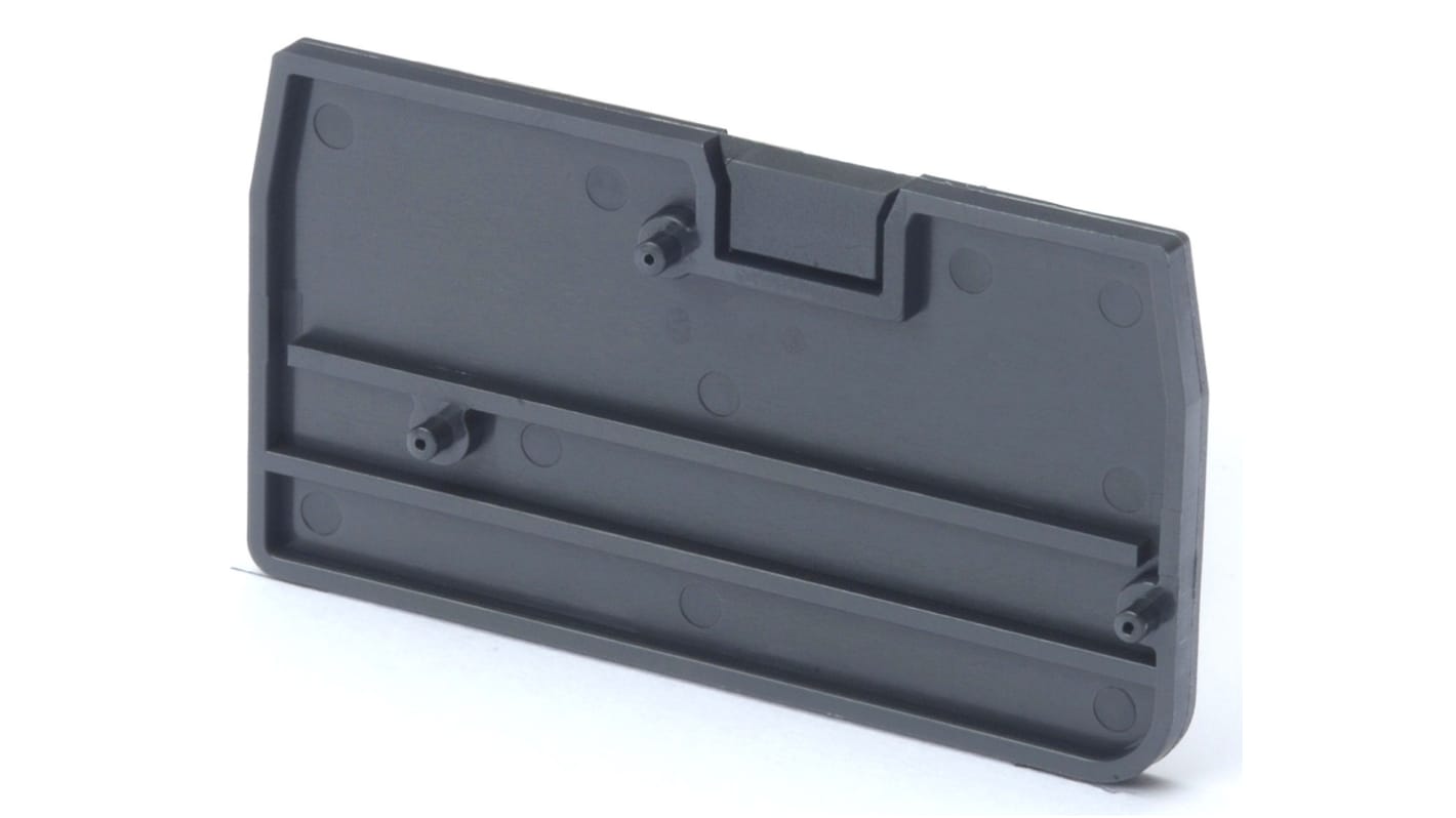 Omron XW5E Series End Cover for Use with XW5G-P1.5-1.1-1 Grounding Terminal Block, XW5T-P1.5-1.1-1 Feed Through