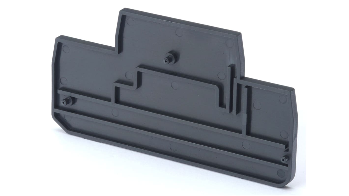 Omron XW5E Series End Cover for Use with XW5G-P1.5-1.1-2 Grounding Terminal Block, XW5T-P1.5-1.1-2 Feed Through