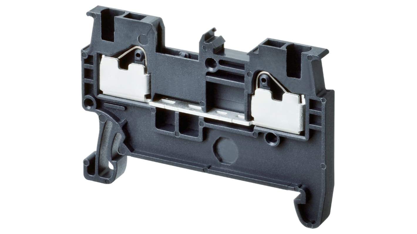 Omron XW5T Verbindungsklemme ohne Sicherung Einfach Grau, 1.5mm², 600 V / 15 (UL) A, 17.5 (IEC) A, Einstecken