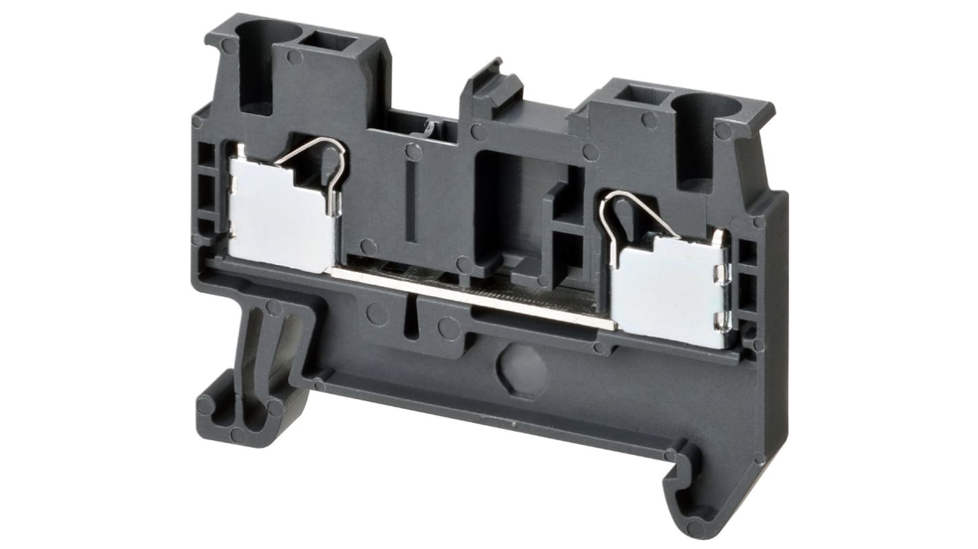 オムロン XW5T ヒューズ無しDINレール端子, 26 → 12AWG, 20 (UL) A, 24 (IEC) A 800 V, プッシュイン