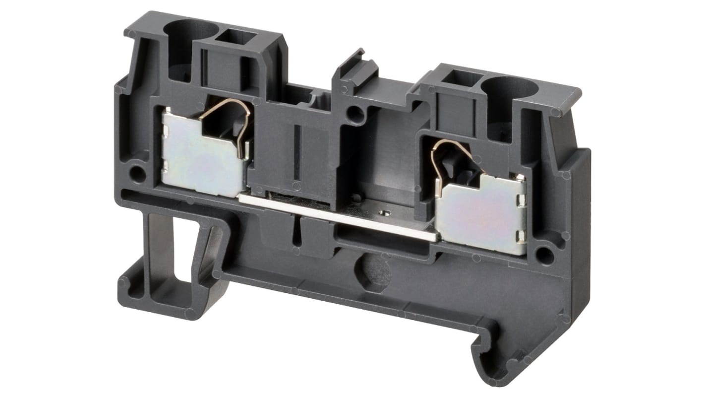 Omron XW5T-P4.0-1.1-1 XW5T Series Grey, 4mm², Single-Level, Push In Termination