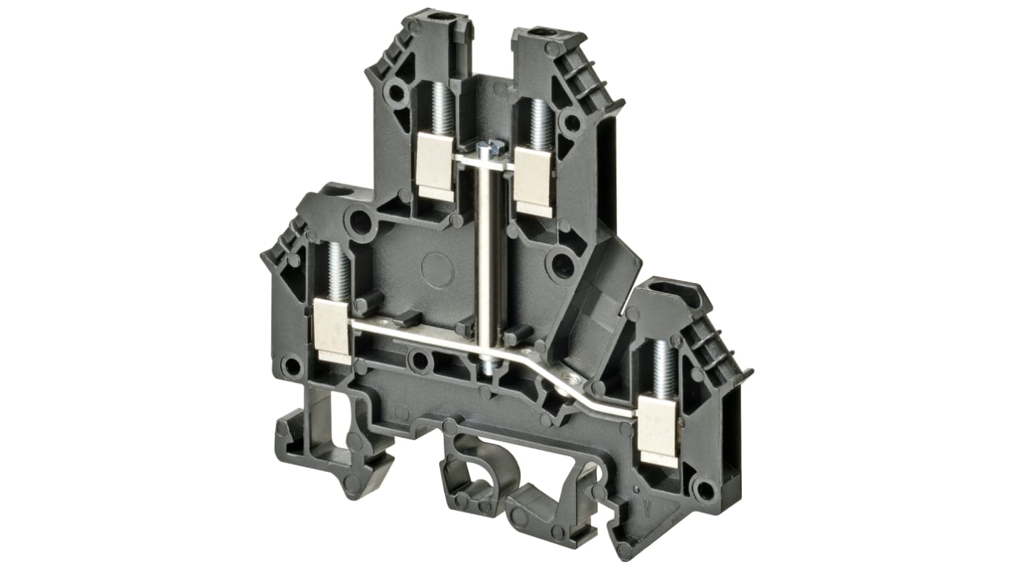 オムロン XW5T DIN レール端子台, 20 → 14AWG, 20 (UL) A, 24 (IEC) A 600 V, スクリュー
