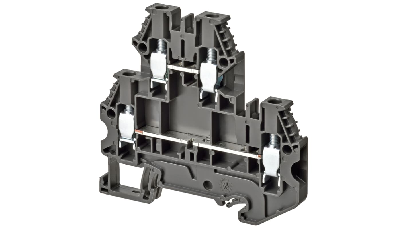 Omron XW5TS40112 XW5T Series Grey, 4mm², Double-Level, Screw Termination