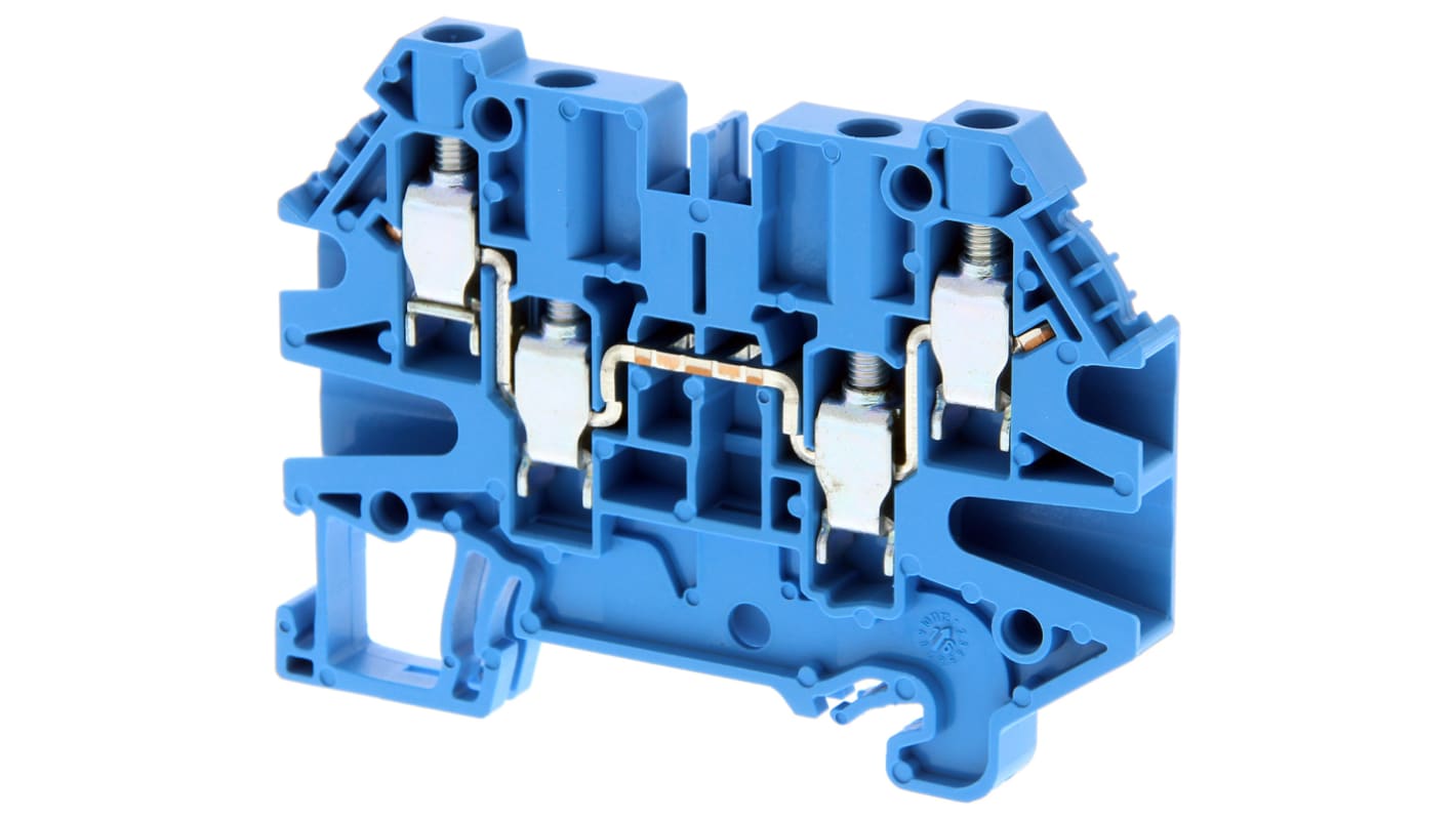 Omron XW5TS40221BL XW5T Series Blue, 4mm², Single-Level, Screw Termination