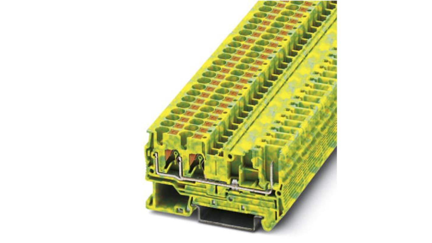 Phoenix Contact 3212202 PT 4-TWIN/1P-PE Series, Push In Termination