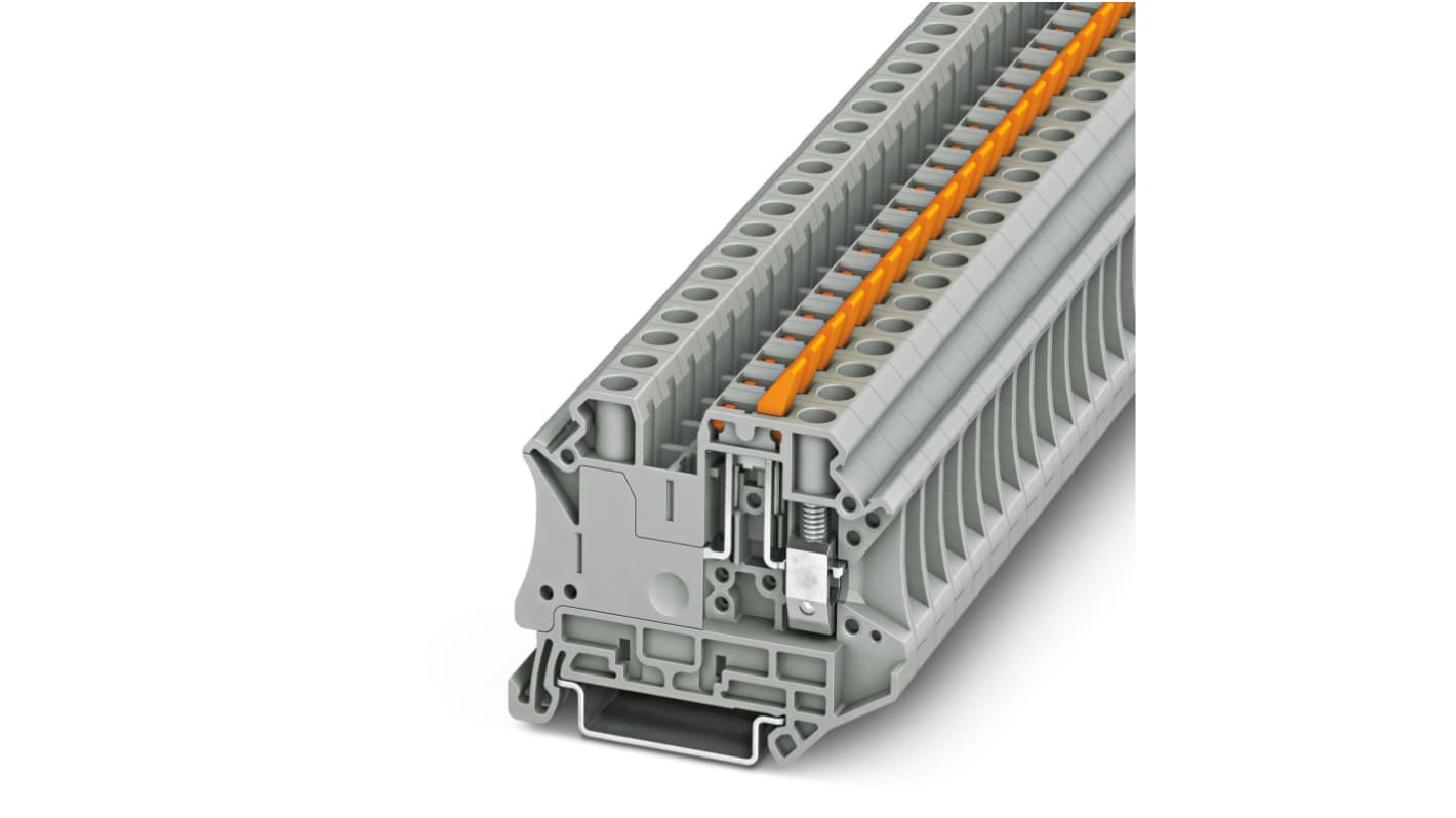 フエニックスコンタクト UT 6-MTL P/P ナイフ遮断ターミナル台, 24 → 8.AWG, 20A 500 V, プッシュイン