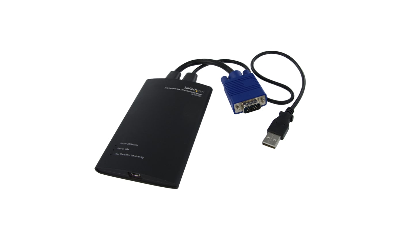 StarTech.com KVM切换器, 1端口, 支持单显示器, 最大分辨率1920 x 1200, VGA视频接口, 音频接口