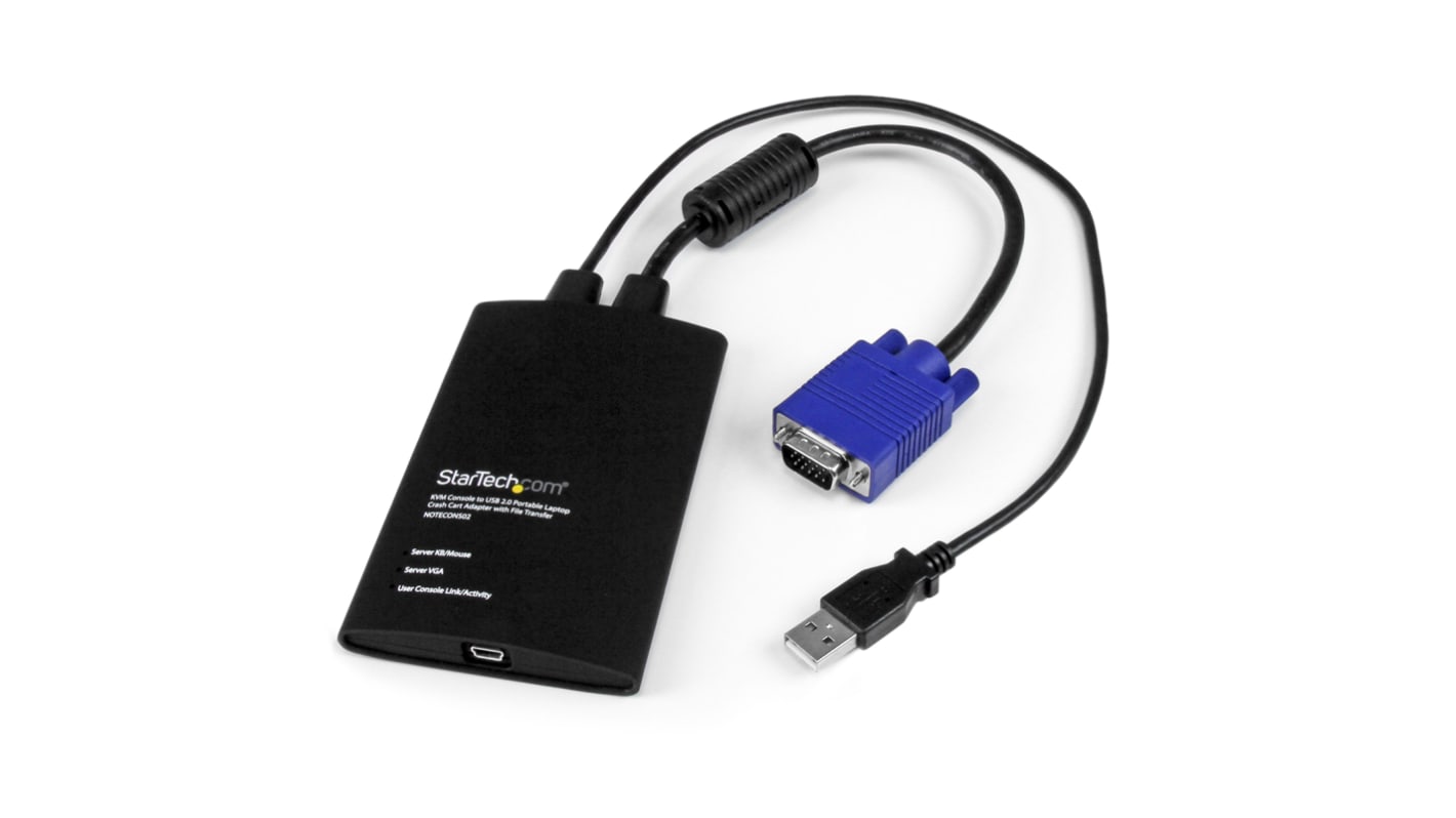 StarTech.com KVM切换器, 1端口, 支持单显示器, 最大分辨率1920 x 1200, VGA视频接口, 音频接口