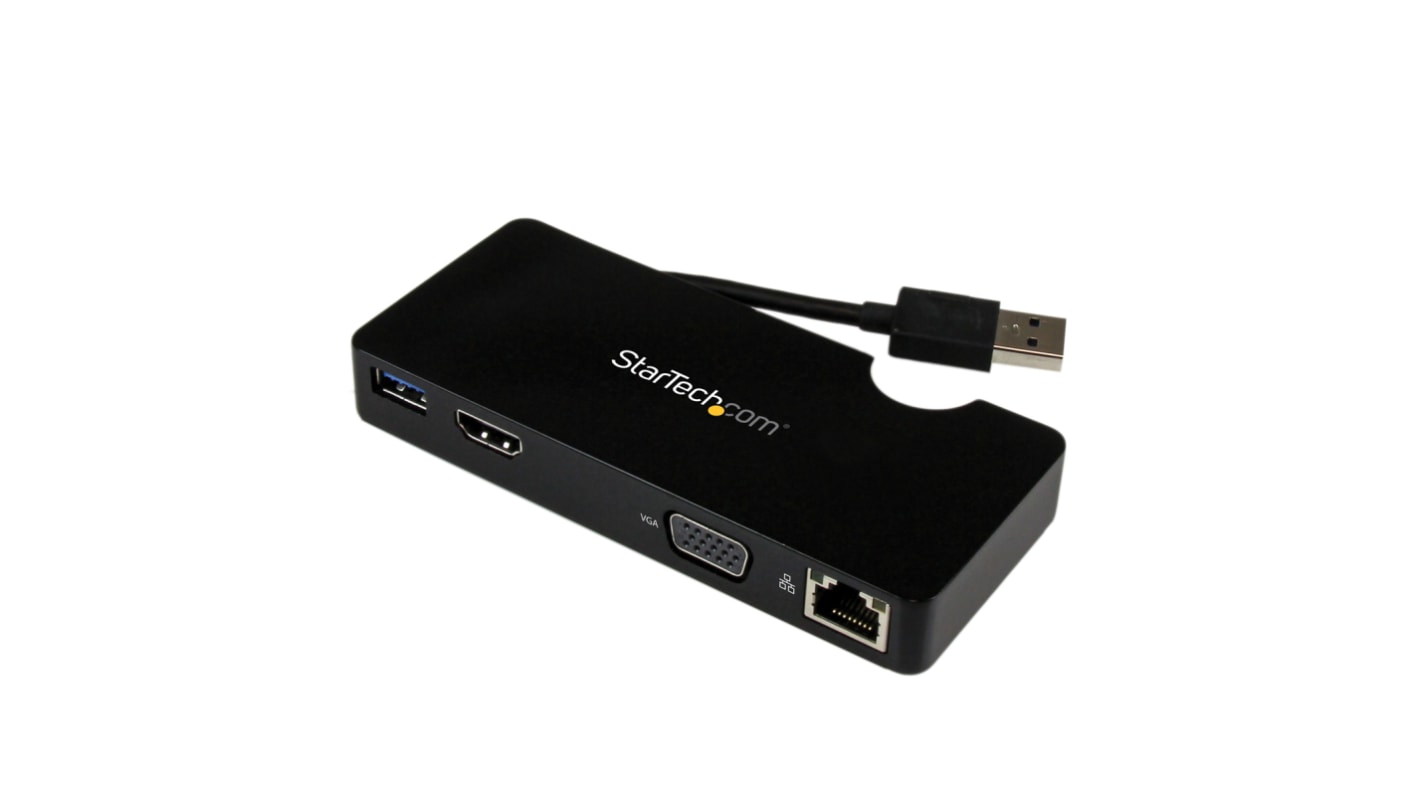 StarTech.com Docking-Station, USB 3.0, USB 3.0, mit HDMI, VGA, 1 x USB Ports USB A-Anschl. 1 Displays