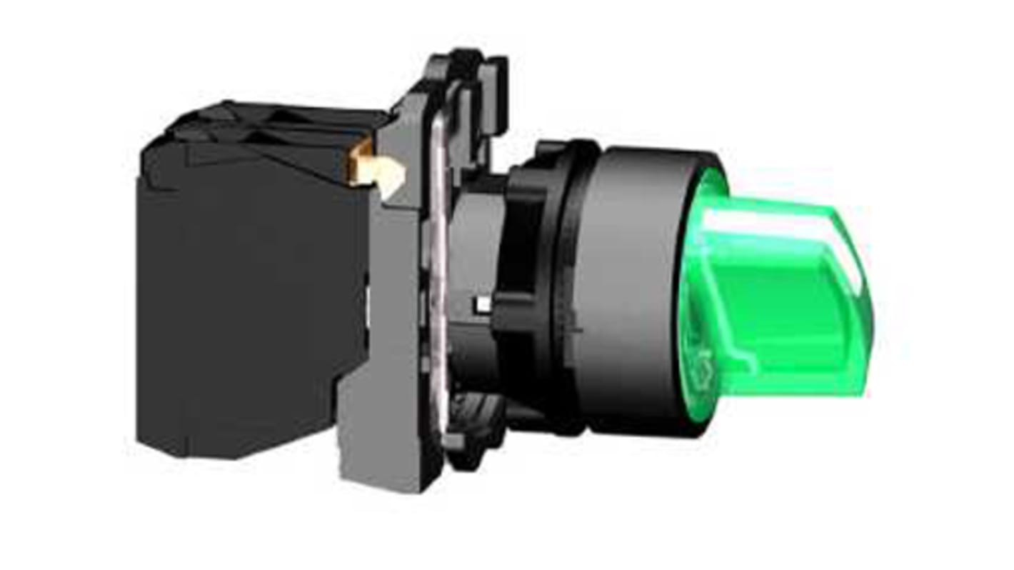 Interruptor selector Schneider Electric 3 Posiciones Roscado, 6A, Configuración SPDT