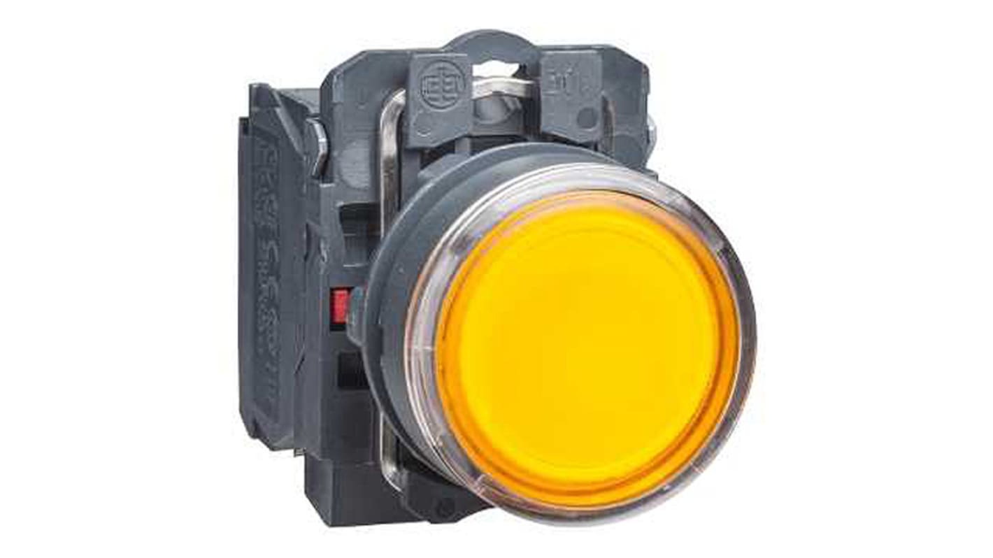 Schneider Electric Harmony XB5 Series Illuminated Push Button, Panel Mount, 22mm Cutout, SPDT