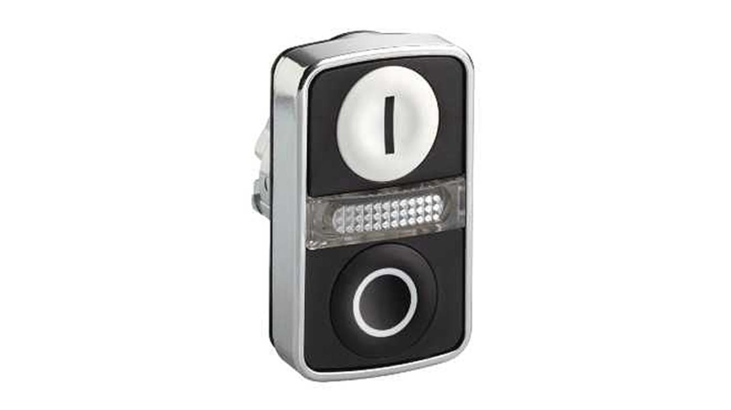 Schneider Electric Harmony XB4 Series Black, White Momentary Push Button Head, 22mm Cutout, IP66, IP67, IP69K