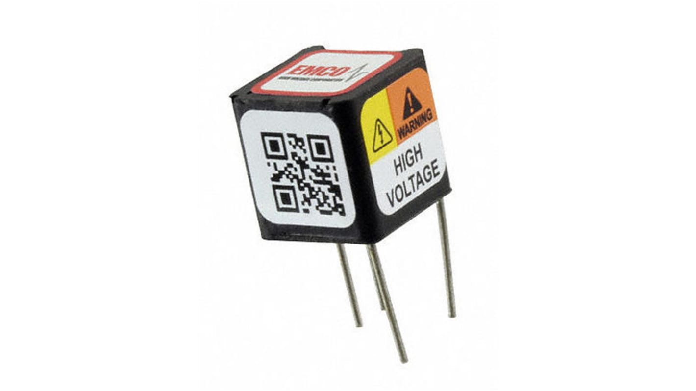 XP Power Q DC-DC Converter, 10kV dc/ 500μA Output, 0 → 5 V dc Input, 0.5W, Through Hole, +60°C Max Temp -10°C