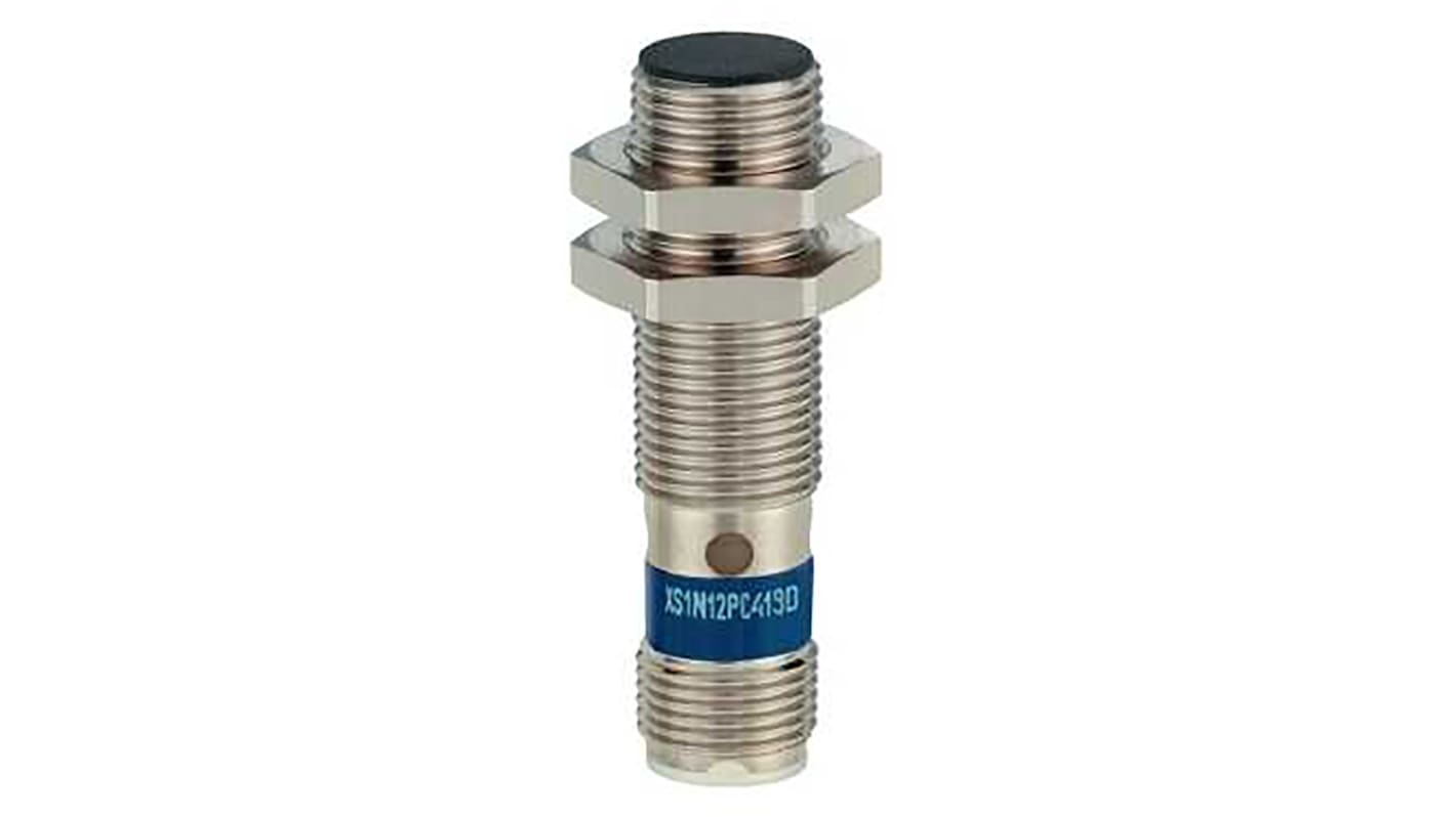 Telemecanique Sensors Inductive Barrel-Style Proximity Sensor, M12 x 1, 4 mm Detection, PNP Output, 12 → 24 V