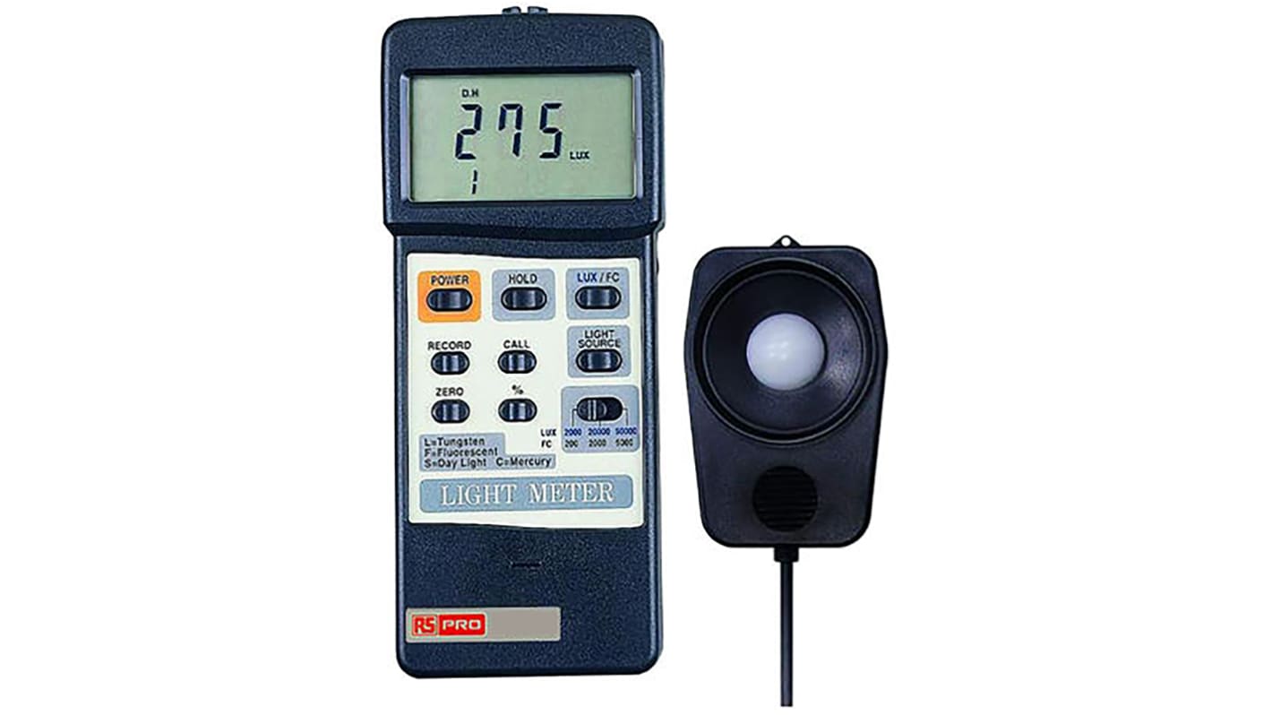 RS PRO Light Meter, With RS Calibration