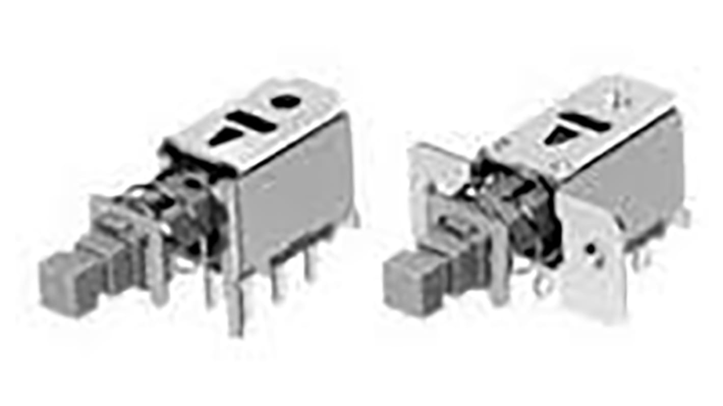 Alps Alpine 押しボタンスイッチ, モーメンタリ, DPDT, 200 mA PCB