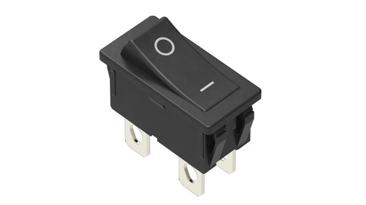 Interruptor de balancín, SDDJF30200, Contacto DPST, Enclavamiento, 16 A, No, Negro, IP00