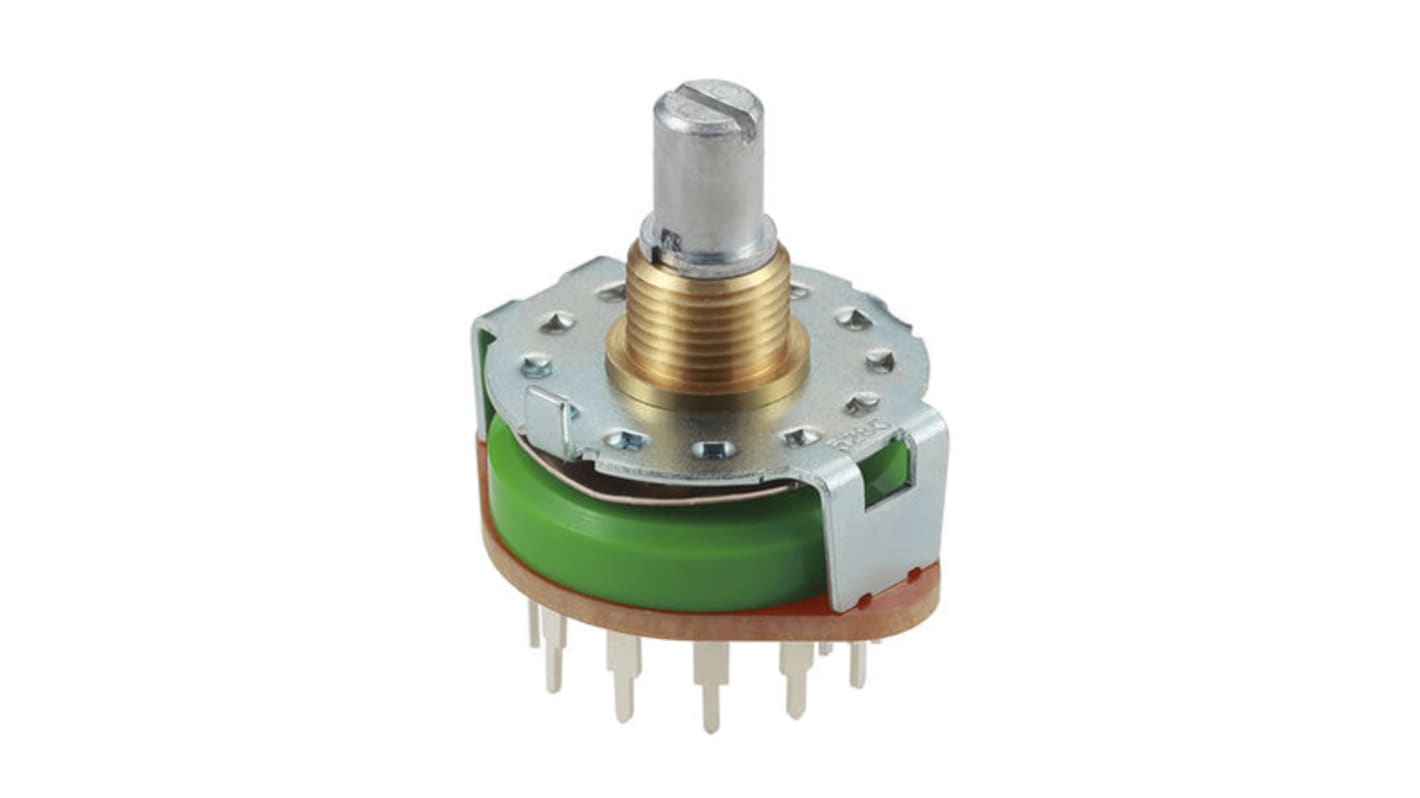 Alps Alpine, 12 Position SP12T Rotary Switch, 250 mA, PC Pin
