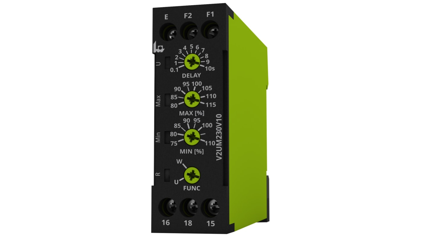 Tele Voltage Monitoring Relay, 1 Phase, SPDT, Maximum of 230 V ac/dc, Maximum of 24V dc, DIN Rail