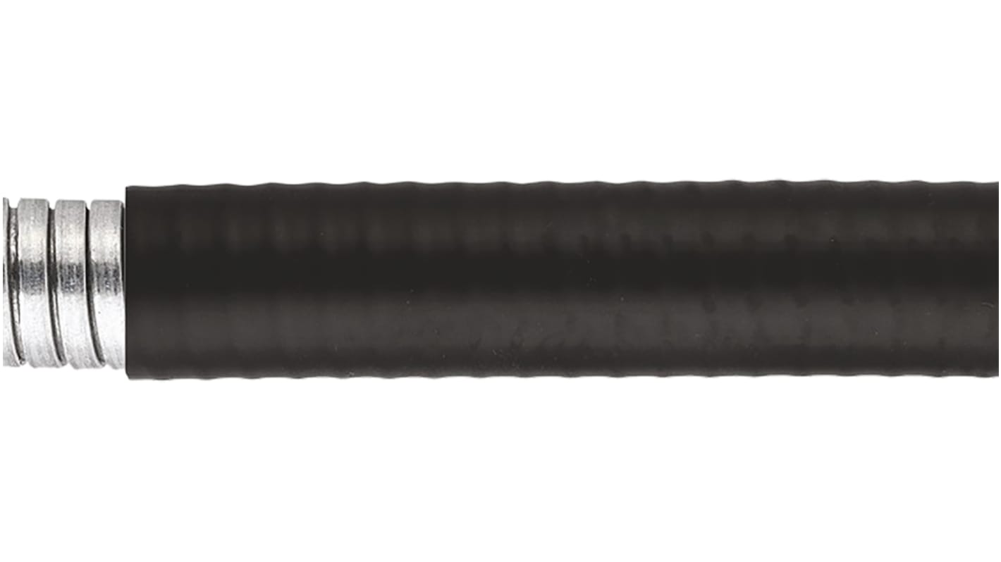 Flexicon Flexible Conduit, 32mm Nominal Diameter, Steel, Black