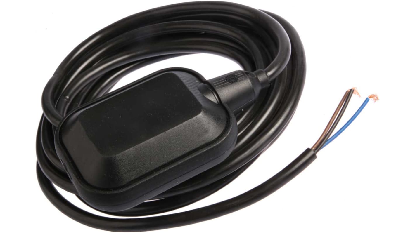 Flowline PP浮球开关, 垂直安装, 单刀双掷, 最高+50°C, 线长4.3m, Switch-Tek系列