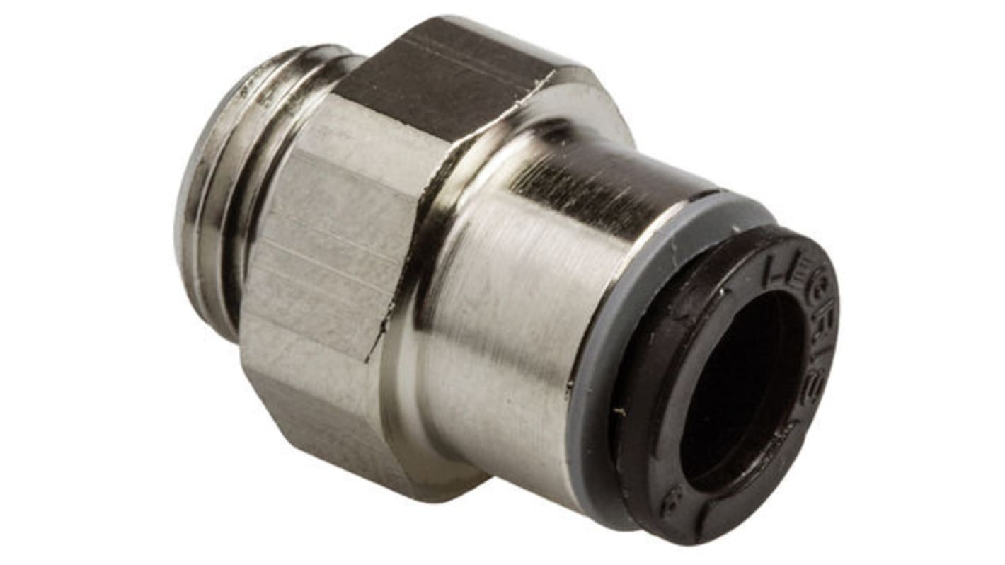 Legris LF3000 Series Straight Threaded Adaptor, G 3/8 Male to Push In 16 mm, Threaded-to-Tube Connection Style