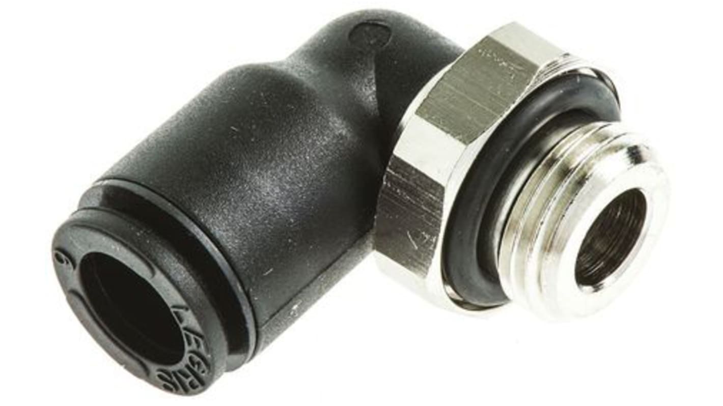 Legris LF3000 Series Elbow Threaded Adaptor, G 1/2 Male to Push In 16 mm, Threaded-to-Tube Connection Style