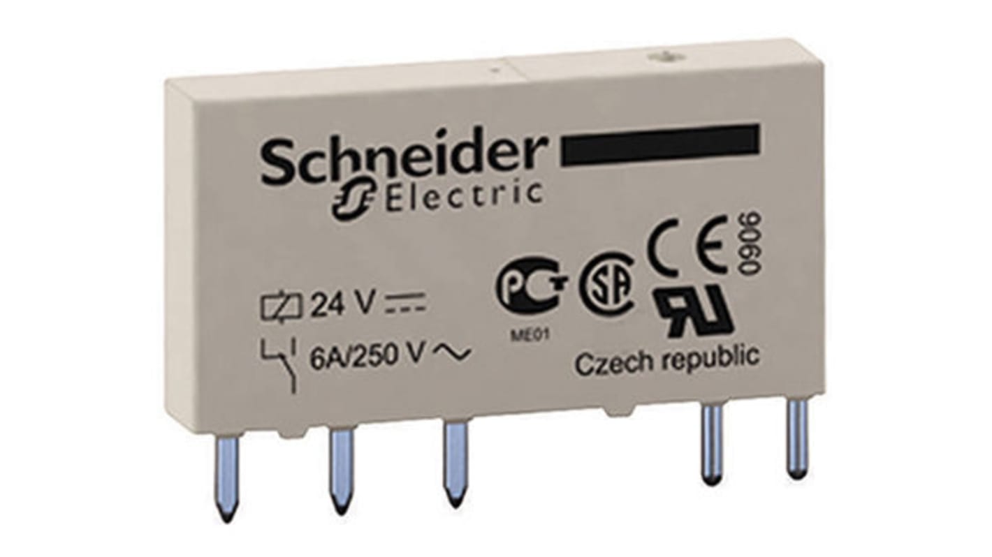 Relais de puissance Schneider Electric, 1 RT, bobine 12V c.c. Montage sur CI