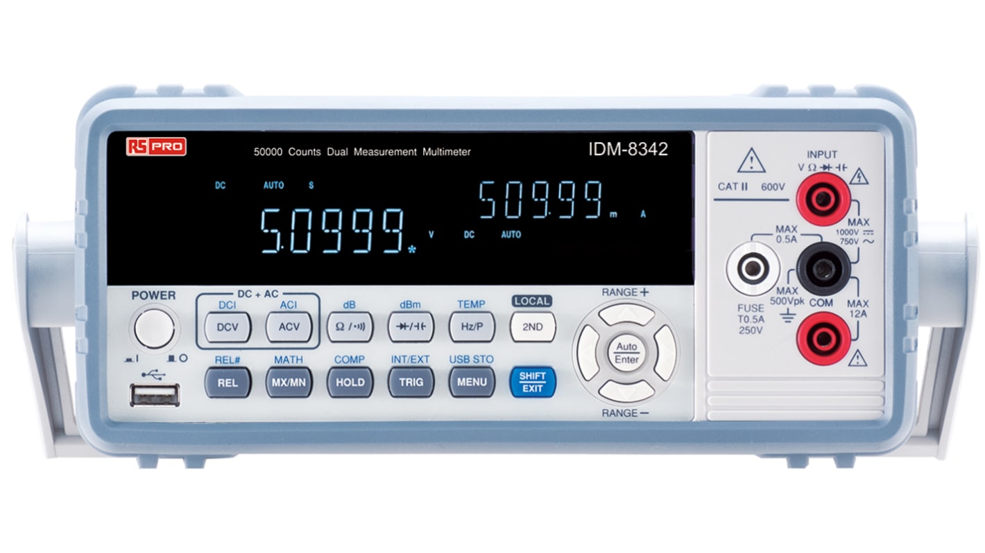 Digital Tischmultimeter, IDM8342 RS Pro, 750Vac / 10A ac