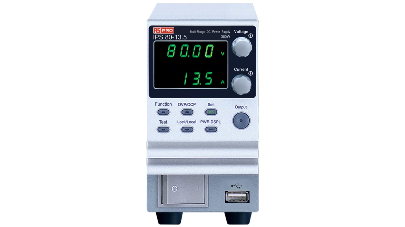 RS PRO Bench Power Supply, 0 → 80V, 13.5A, 1-Output, 360W