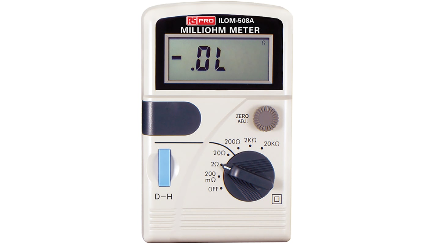 RS PRO, 4-Leiter Ohmmeter 20000 Ω, Auflösung 100μΩ