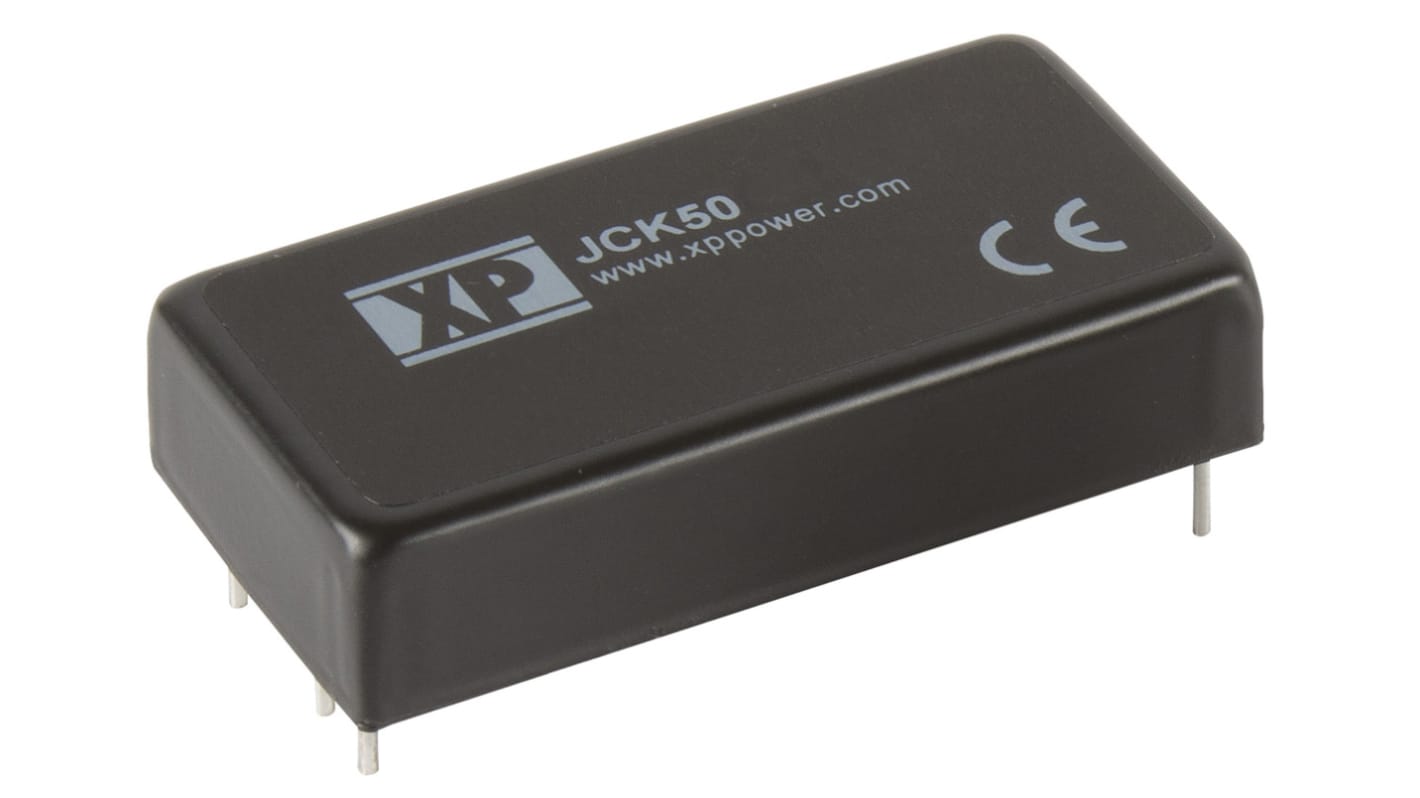 XP Power JCK50 DC-DC Converter, 12V dc/ 4.17A Output, 18 → 36 V dc Input, 50W, Through Hole, +95°C Max Temp