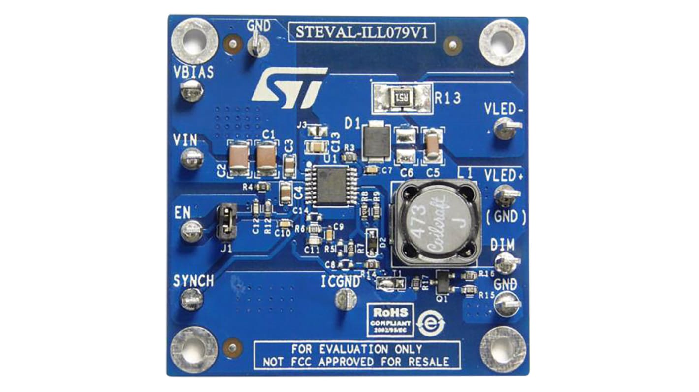 STMicroelectronics STEVAL-ILL079V1, STEVAL LED Driver Evaluation Board for LED6000 for High Power LED