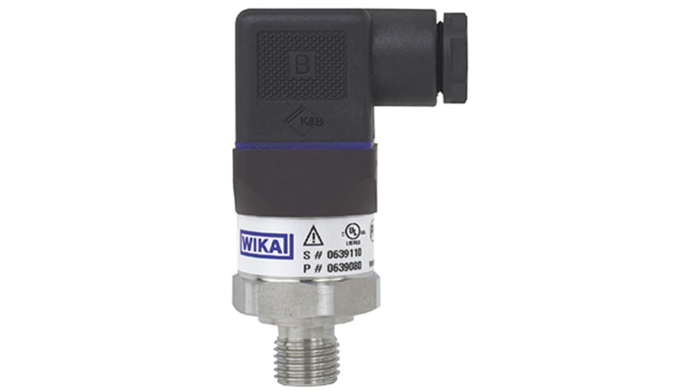 WIKA A-10 Series Pressure Sensor, 0bar Min, 40bar Max, Analogue Output